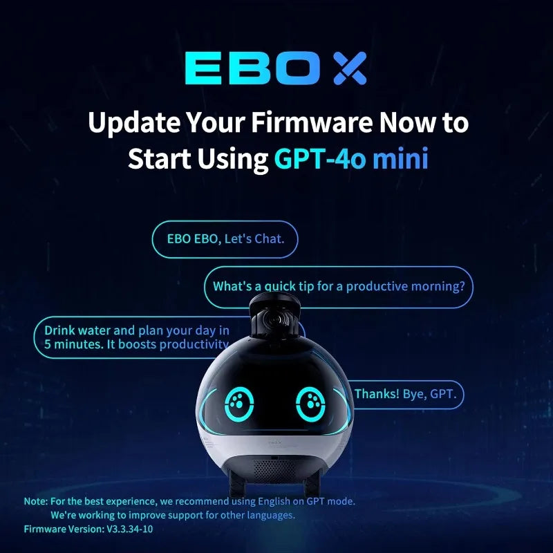 Kamera Domowa GPT-4o z AI - Robot Pet Camera 4K z Kontrolą Głosową