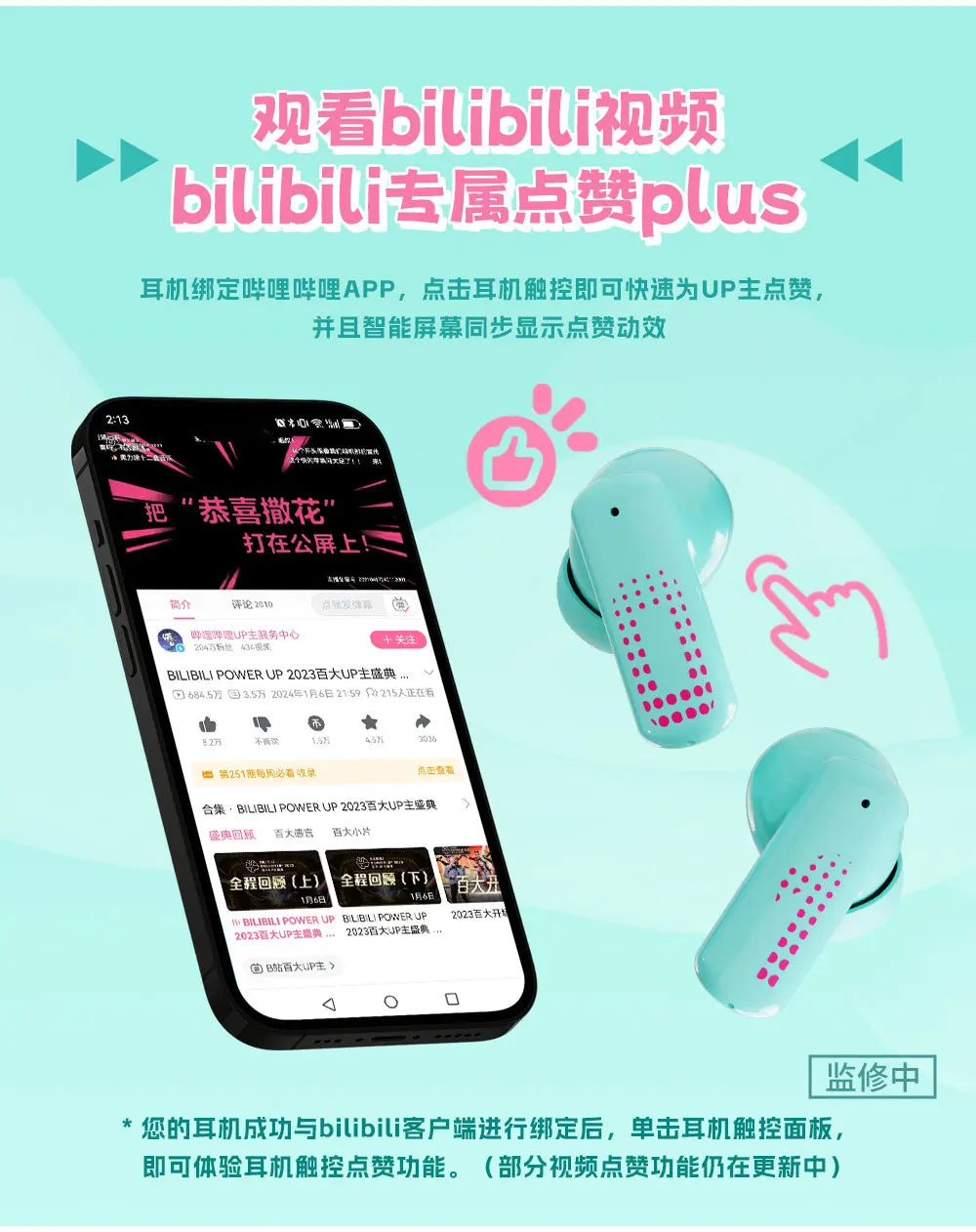 Słuchawki True Wireless Hatsune Miku – Ekran LCD Dotykowy, Etui CUBE FACE, Prezent