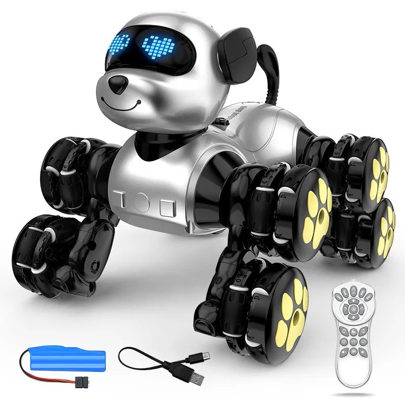 Robot Pies RC Różowy 8-Kołowy Stunt Dog z Prog - zdjęcie 2