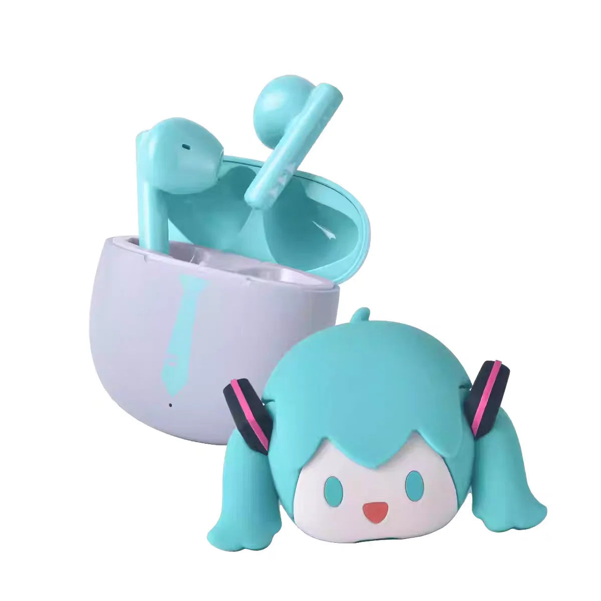 Słuchawki Bluetooth Hatsune Miku CUBE FACE – Ekran LCD, Różne Zestawy