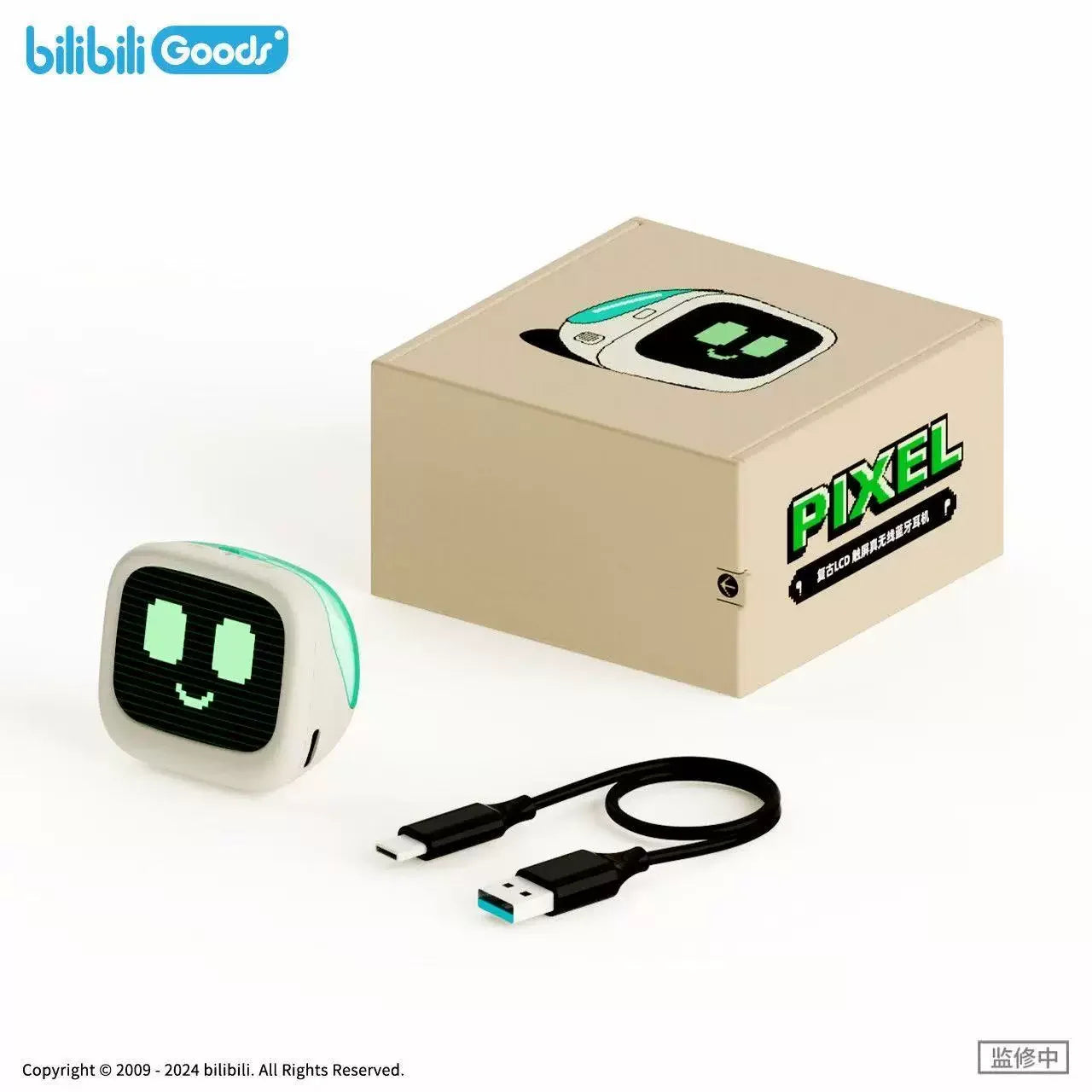 Cubeface Mini TV – Słuchawki Bluetooth 5.3 z Ekranem LCD | Bilibili Anime