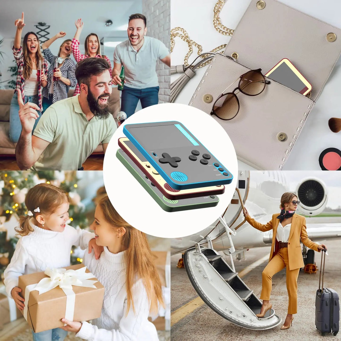 K10 Handheld Game Console FC500 Classic Games LCD Portable Retro Video Mini Game Console Rechargeable Great Gift for Kids