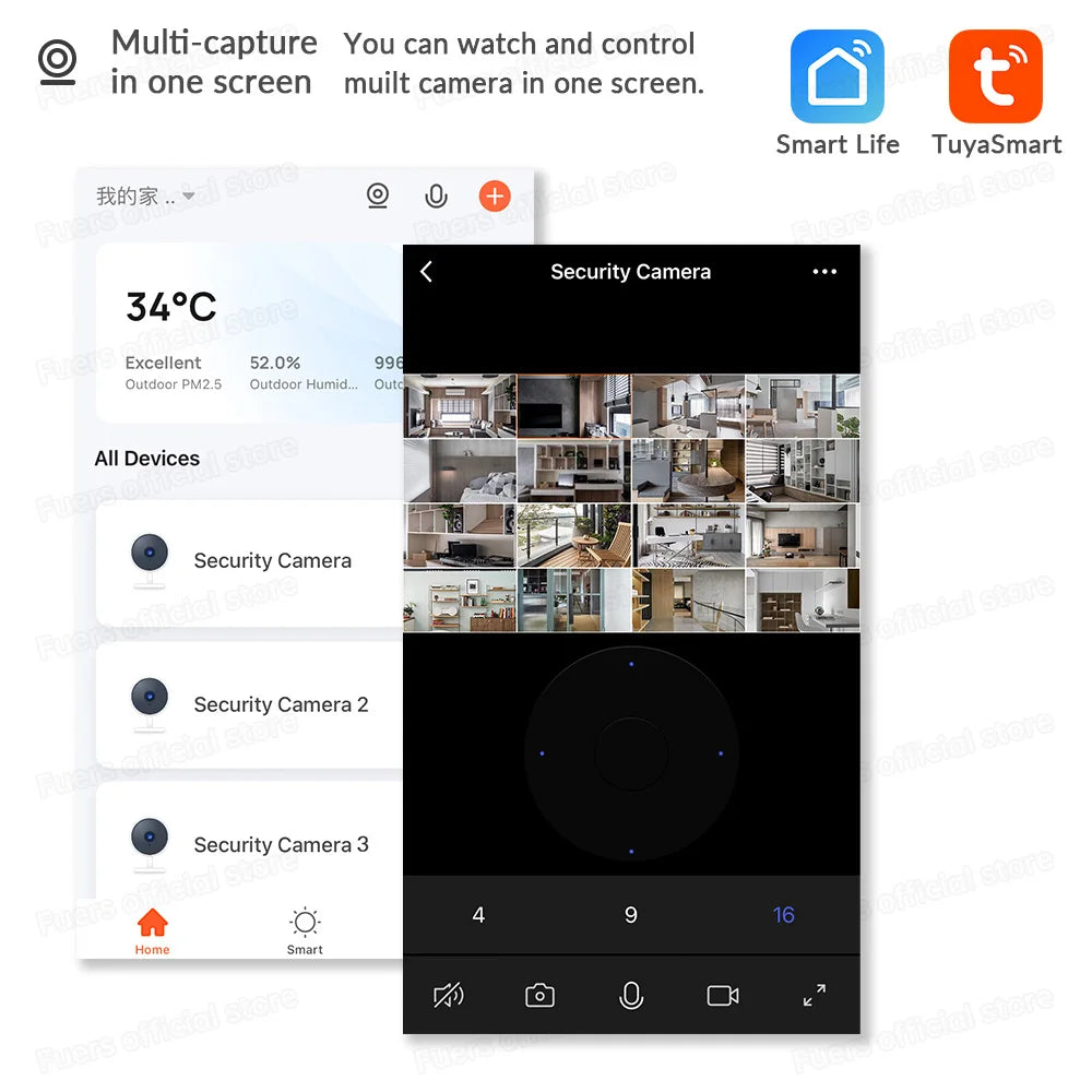 Kamera WiFi Fuers 5MP Tuya Smart Home - AI Detect z Auto Tracking