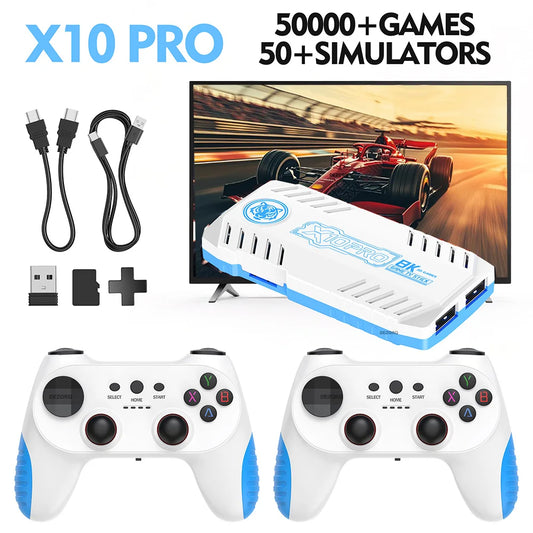 Game Stick 4K X10 Pro DEZORQ - 50000 Gier, 128GB, 2 Kontrolery Bezprzewodowe