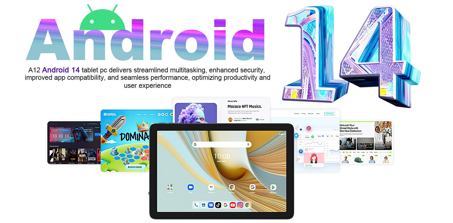 Elegancki tablet biurowy 10 cali 8GB/128GB